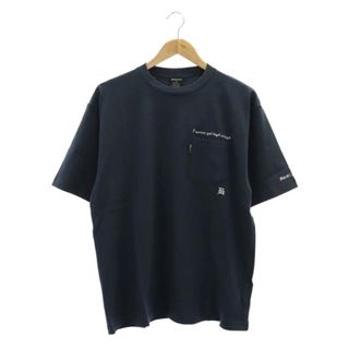 バックチャンネル(Back Channel)のバックチャンネル Tシャツ カットソー 半袖 クルーネック 刺繍 M 紺(Tシャツ/カットソー(半袖/袖なし))