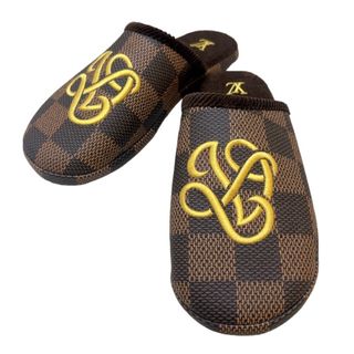 ルイヴィトン(LOUIS VUITTON)の　ルイ・ヴィトン LOUIS VUITTON LVパレスライン ダミエミュールサンダル 24SS ブラウン PVC メンズ サンダル(サンダル)