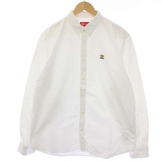 Supreme - SUPREME Flannel Oxford Shirt シャツ 長袖 L 白