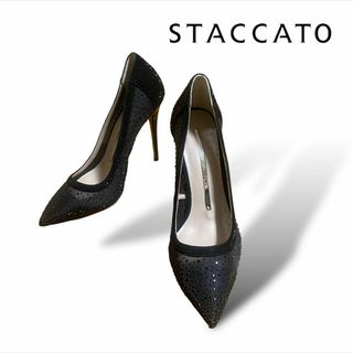 STACCATO - 【匿名発送・送料無料】STACCATO ステイレットメッシュストーンパンプス