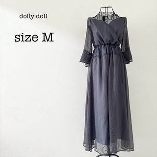 ドーリードール(Dorry Doll)の【dolly doll】シフォン　パーティードレス　ロング  フレアスリーブ(ロングワンピース/マキシワンピース)