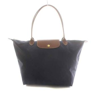 ロンシャン(LONGCHAMP)のロンシャン LE PLIACE トートバッグ ナイロン レザー L 紺 茶(トートバッグ)