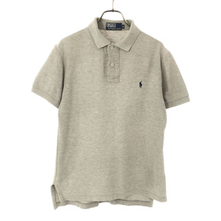 ポロバイラルフローレン 日本製 半袖 ポロシャツ S グレー Polo by Ralph Lauren 鹿の子 メンズ(ポロシャツ)