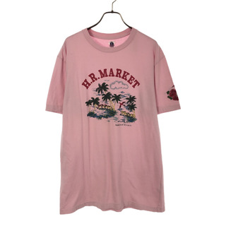 ハリウッドランチマーケット(HOLLYWOOD RANCH MARKET)のハリウッドランチマーケット 日本製 未使用 プリント 半袖 Tシャツ 3 ピンク HOLLYWOOD RANCH MARKET タグ付き MOTHER NATURE メンズ(Tシャツ/カットソー(半袖/袖なし))