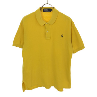 ポロバイラルフローレン 半袖 ポロシャツ L イエロー Polo by Ralph Lauren 鹿の子 メンズ(ポロシャツ)