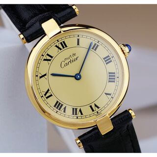 カルティエ(Cartier)の美品 カルティエ マスト ヴァンドーム アイボリー ローマン LM (腕時計(アナログ))
