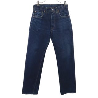 リーバイス(Levi's)のリーバイス 90s 米国製 501XX バレンシア BIG E ストレートデニムパンツ W32 ネイビー Levi's 裏リベット ビックE 赤耳 ボタンフライ メンズ(デニム/ジーンズ)