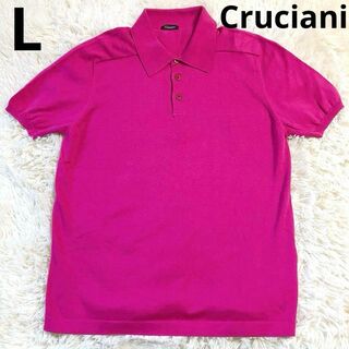 クルチアーニ(Cruciani)の【鮮やか】Cruciani　ポロシャツ　48 大きいサイズL　パープル系(ポロシャツ)