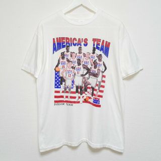 L 90s DREAM TEAM Tシャツ ドリームチーム JORDAN USA(Tシャツ/カットソー(半袖/袖なし))