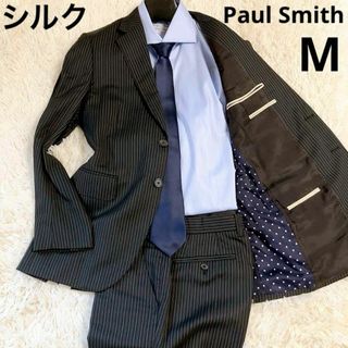 ポールスミス(Paul Smith)の【シルク】Paul Smith　スーツ　ドット　ストライプ　ネイビー　M(セットアップ)