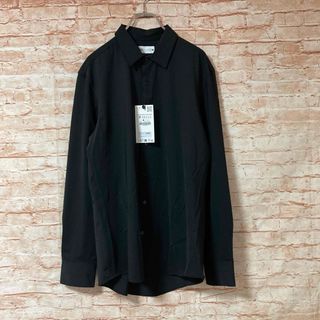 ザラ(ZARA)のザラ ZARA トップス シャツ 長袖 シンプル カジュアル 黒色 M(シャツ)