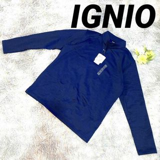 イグニオ(Ignio)の【新品】☆IGNIO☆イグニオ☆ゴルフ☆アウトドア☆モックネック☆ネイビー☆XL(ウエア)