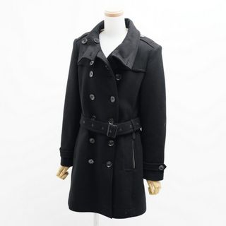 バーバリー(BURBERRY)の■未使用品■BURBERRY LONDON バーバリー ウール トレンチコート レディース サイズ40 ブラック 20230523/GN3920(トレンチコート)