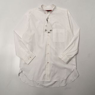 UNITED ARROWS - ■未使用品■5525gallery 5525ギャラリー バンドカラーシャツ 長袖シャツ コットンシャツ メンズ サイズS/M スタンドカラー白シャツ 20230517/GN4066