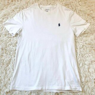 ポロラルフローレン　白Tシャツ　Sサイズ　ワンポイントロゴ　CUSTOM FIT