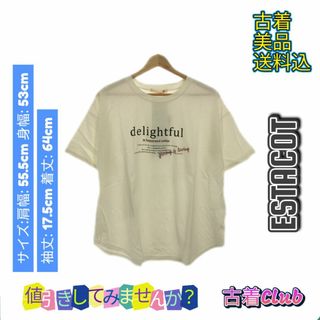 エスタコット(ESTACOT)のESTACOT エスタコット Tシャツ トップス 半袖 クルーネック シンプル (Tシャツ(半袖/袖なし))