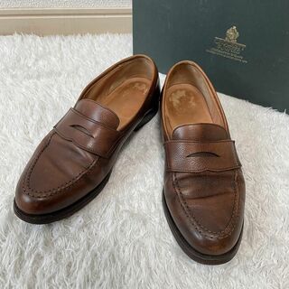 クロケットアンドジョーンズ(Crockett&Jones)のcrockett and jones MAINE ローファー UK7 ブラウン(ドレス/ビジネス)