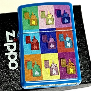 ジッポー(ZIPPO)のZippo ポップアート スカイブルーマット USA ジッポー オイルライター(タバコグッズ)
