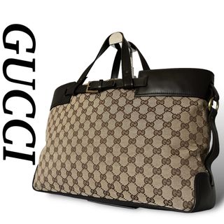 グッチ(Gucci)のGUCCI  グッチ　トートバッグ　GGキャンバス　ゴールド金具　A4収納可(トートバッグ)