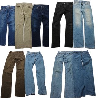 古着卸 まとめ売り リーバイス 501 デニム パンツ 9枚セット (メンズ W32 /W31 /W30 ) ストレート ブラック ベージュ ブラウン MT3355(その他)