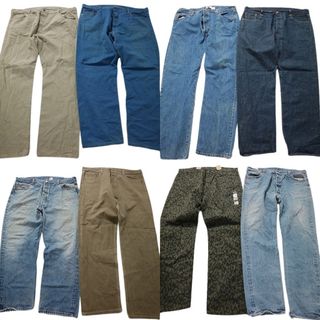 古着卸 まとめ売り リーバイス 501 デニム パンツ 8枚セット (メンズ W44 /W42 )  ストレート ベージュ カラーデニム 柄 MT3347(その他)