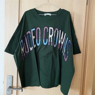 ロデオクラウンズ＊パッチワークロゴTシャツ グリーン