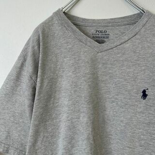 ポロラルフローレン(POLO RALPH LAUREN)のポロラルフローレン　ワンポイントロゴ　メンズ　Vネック　半袖tシャツ　XL(Tシャツ/カットソー(半袖/袖なし))