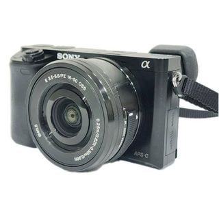 SONY - SONY ソニー デジタル一眼カメラ α6000 コンパクト カメラ レンズ E 3.5-5.6/PZ 16-50 OSS ブラック 【現状品】 12405K262