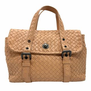 Bottega Veneta - ボッテガヴェネタ BOTTEGAVENETA ハンドバッグ ショルダーバッグ イントレチャート レザー ライトブラウン レディース 送料無料【中古】 z1261