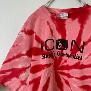 ビンテージ　古着　タイダイ染め　ICON 企業プリント　メンズ　半袖tシャツ(Tシャツ/カットソー(半袖/袖なし))