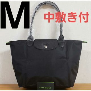 ロンシャン(LONGCHAMP)の【新品】ロンシャン ル プリアージュ トートバッグ  M  ブラック 黒刺繍(トートバッグ)