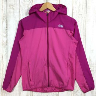 ザノースフェイス(THE NORTH FACE)のWOMENs M ノースフェイス ノベルティ スワローテイル ベント フーディ Novelty Swallowtail Vent Hoodie ウィンドシェル ジャケット NORTH FACE NPW21668 ピンク系(その他)