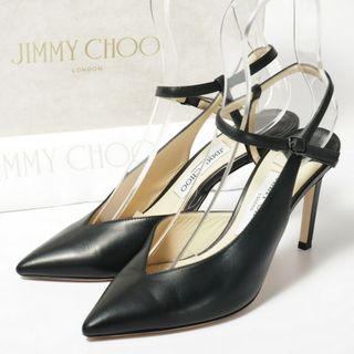 ジミーチュウ(JIMMY CHOO)の■美品■JIMMY CHOO ジミーチュウ《SAKEYA 85》アンクルストラップ ポインテッド パンプス サイズ37.5 (23.5cm相当) ブラック イタリア製 ブランド古着【中古】20230711/GN6876(ハイヒール/パンプス)