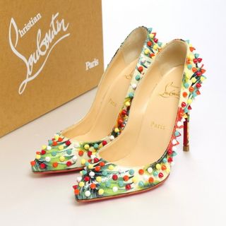 クリスチャンルブタン(Christian Louboutin)の■美品■ Christian Louboutin クリスチャンルブタン FOLLIES SPIKES 100 CALF HAWAII スタッズ パンプス サイズ36.5（23.0cm相当） 花柄 イタリア製 ブランド古着【中古】20230703/GN6950(ハイヒール/パンプス)