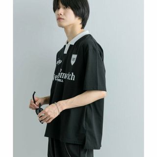 センスオブプレイスバイアーバンリサーチ(SENSE OF PLACE by URBAN RESEARCH)の【BLK×WHT】『ユニセックス』サッカーゲームTシャツ(5分袖)(Tシャツ/カットソー(半袖/袖なし))