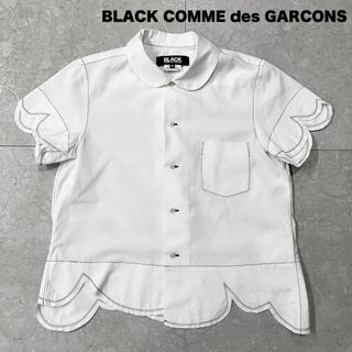 BLACK COMME des GARCONS - BLACK COMME des GARCONS 半袖デザインブラウス　ギャルソン