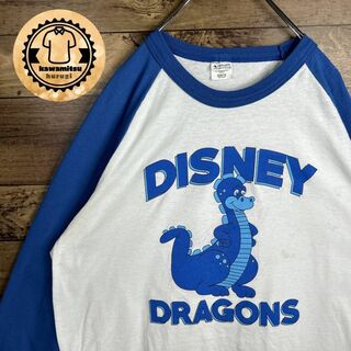 オーガスタ(AUGUSTA)の7562 古着　ラグランスリーブ　tシャツ 両面プリント　ドラゴン　XL(Tシャツ/カットソー(七分/長袖))