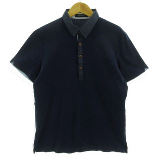 ボイコット(BOYCOTT)のボイコット BOYCOTT ポロシャツ 切替え 半袖 コットン ネイビー 紺 3(ポロシャツ)