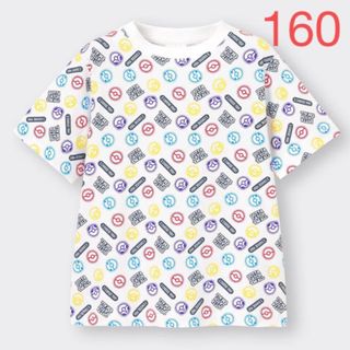 ジーユー(GU)のGU ポケモン KIDS 男女兼用 グラフィックT Tシャツ ホワイト 160(Tシャツ/カットソー)