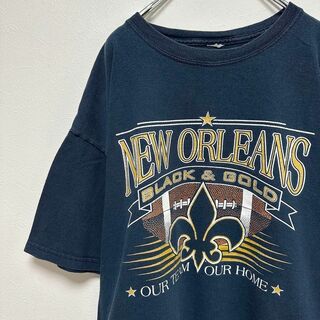 108 NEW ORIEANS フットボール　カレッジプリント　半袖tシャツ.(Tシャツ/カットソー(半袖/袖なし))