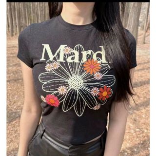 Mardi Mercredi マルディメクルディ ショート丈Tシャツ 黒(Tシャツ(半袖/袖なし))