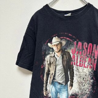 369 古着　JASON ALDEAN ビンテージプリント　半袖tシャツ　黒(Tシャツ/カットソー(半袖/袖なし))