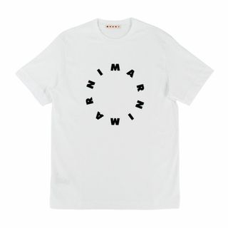 マルニ Ｔシャツ マルニキッズ 半袖 ホワイト ロゴ トップス カットソー 白色