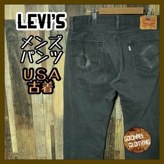 リーバイス(Levi's)のグレー ストレート 505 リーバイス デニム メンズ L 34 パンツ 古着(デニム/ジーンズ)
