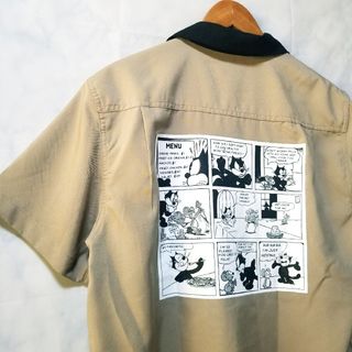 新品　半袖シャツ　駄菓子の服　メンズ　フィリックスガム　ネコガム　Mサイズ(シャツ)