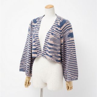 ミッソーニ(MISSONI)の■美品■MISSONI ミッソーニ 総カシミヤ ショート ニット カーディガン サイズM 羽織り クロップド イタリア製 ブランド古着【中古】20230823/GN9072(ニット/セーター)