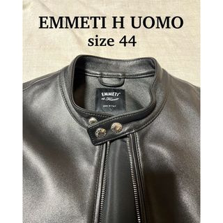 エンメティ(EMMETI)のEMMETI H UOMO 44 ブラック エンメティ アッカ 干場義雅(ライダースジャケット)