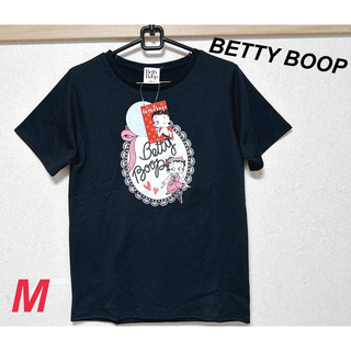 ベティブープ(Betty Boop)の新品　ベティちゃん　レディース　プリント　Tシャツ　ブラック　M(Tシャツ(半袖/袖なし))