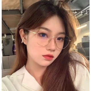 【大人気】眼鏡　メガネ　レディース　ブルーライトカット　ゴールド　金　韓国(iPhoneケース)