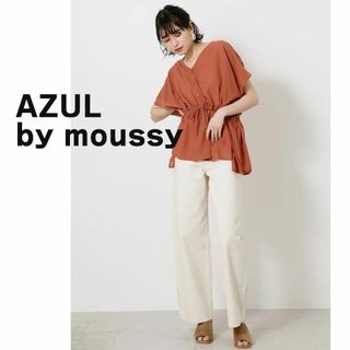 アズールバイマウジー(AZUL by moussy)のAZUL by moussy アズール　マウジー　ブラウス　袖なし　オレンジ(シャツ/ブラウス(半袖/袖なし))